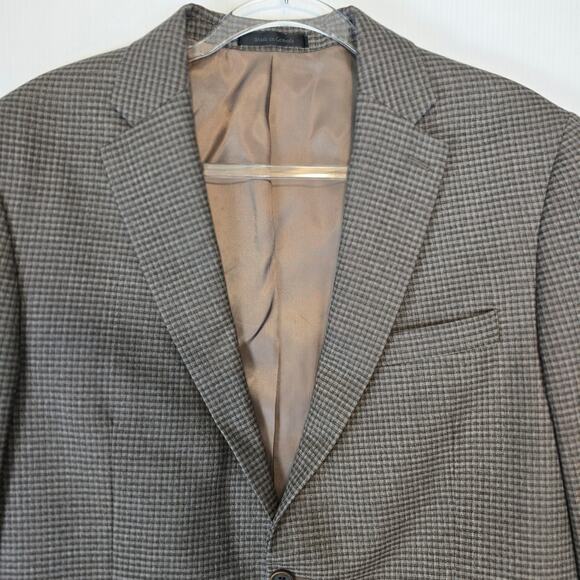 Hart Schaffner Marx Botto Giuseppe Biella Italy Shepard's Check Wool Blend 42R - Picture 3 of 12